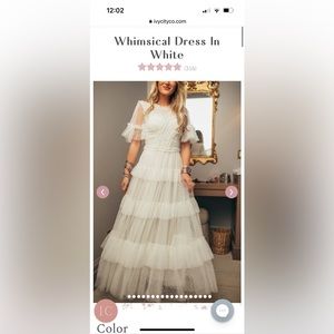 Ivy City Co Whimsical Dress In White